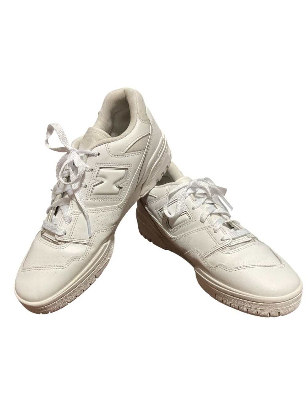 New Balance 550 Sneaker Sz 11 Triple White BB550WWW New Laces & Insoles